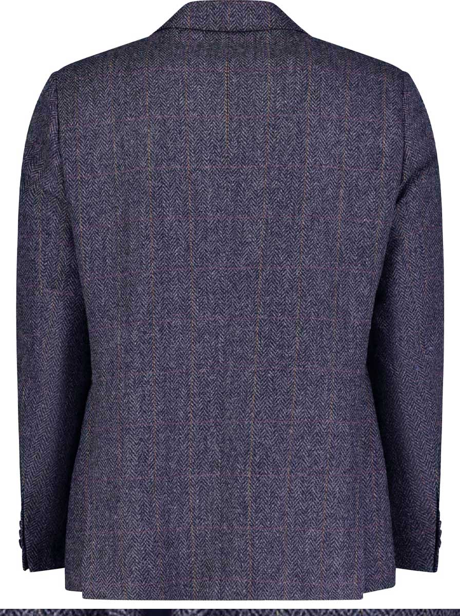 Roy Robson Jacket/Blazer Roy Robson - Shetland Tweed Navy Check Blazer