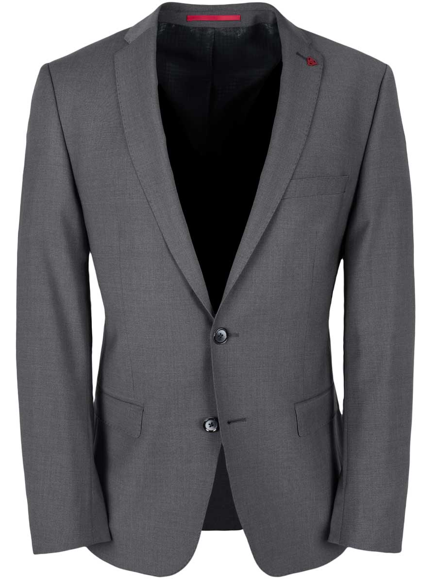 Roy Robson Suits Roy Robson - Suit Jacket - Grey Wool Stretch Slim Fit