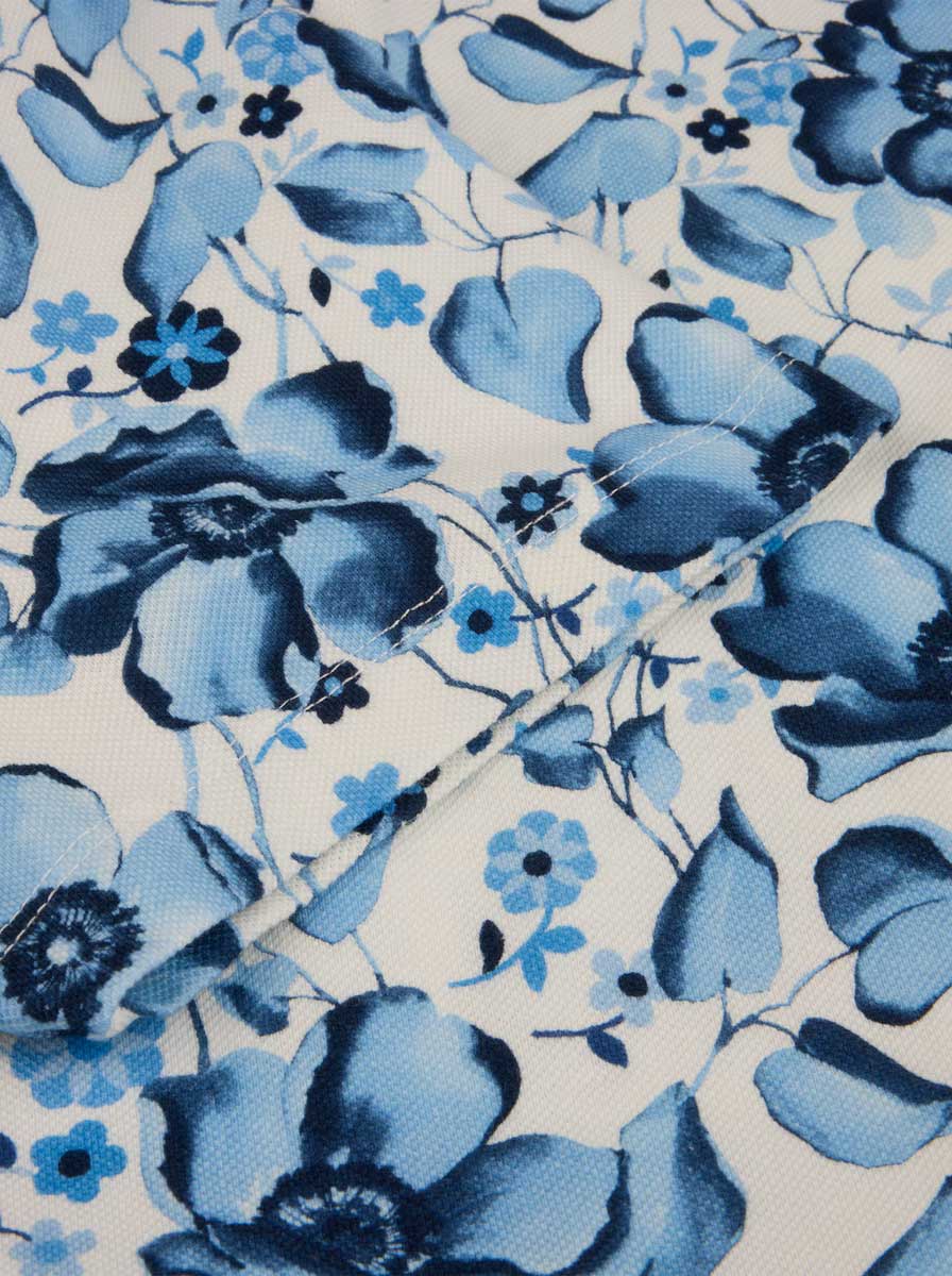 Stenströms Shirts Stenströms - Light Blue Floral Print Polo Shirt