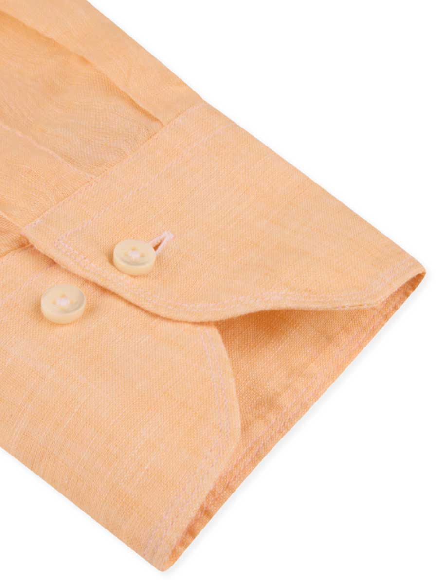 Stenströms Shirts Stenströms - Light Orange Linen Shirt