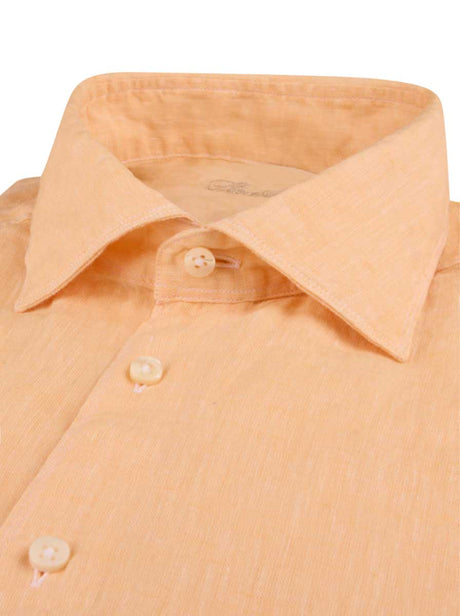 Stenströms Shirts Stenströms - Light Orange Linen Shirt