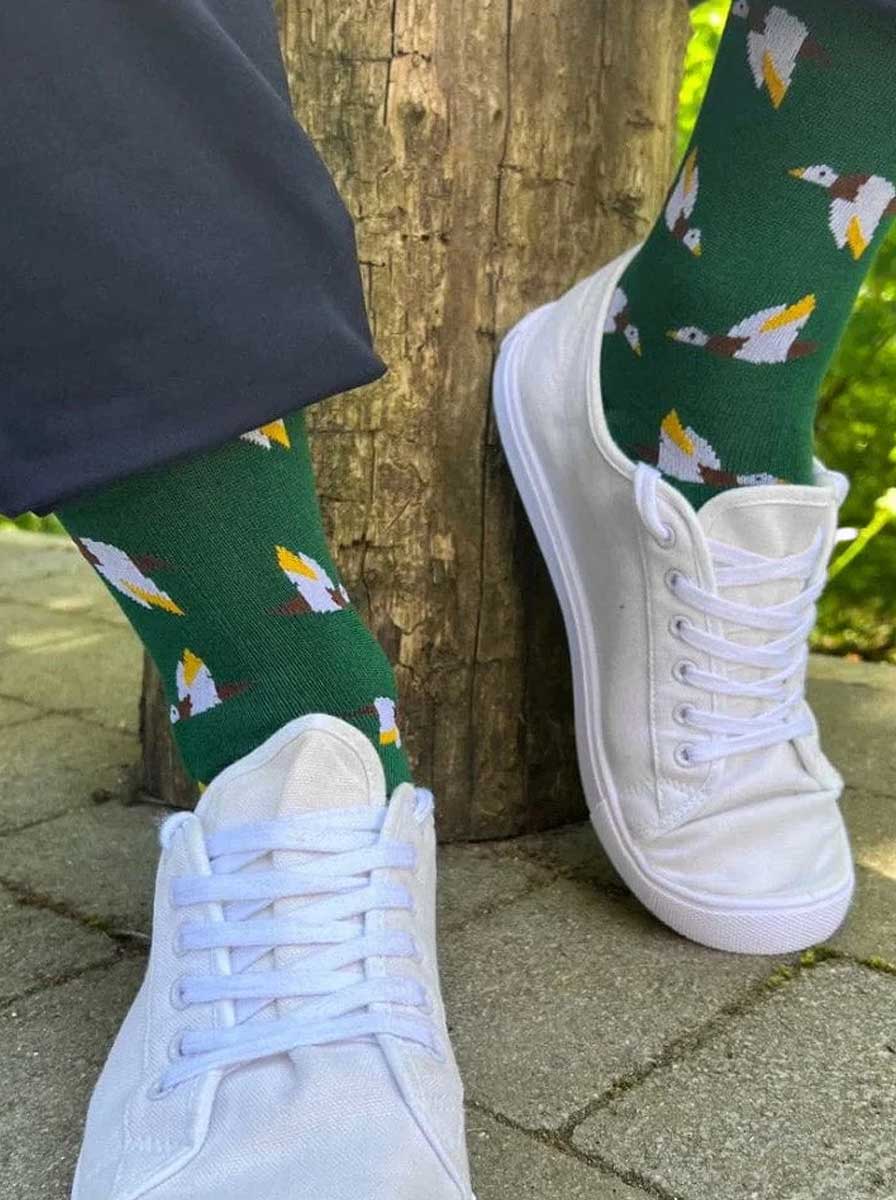 Swole Panda Socks Swole Panda - Grouse Motif Bamboo Green Socks SP396-L
