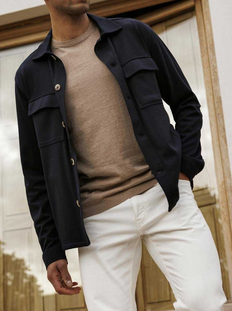 Thomas Maine Coats Thomas Maine - Overshirt in Navy