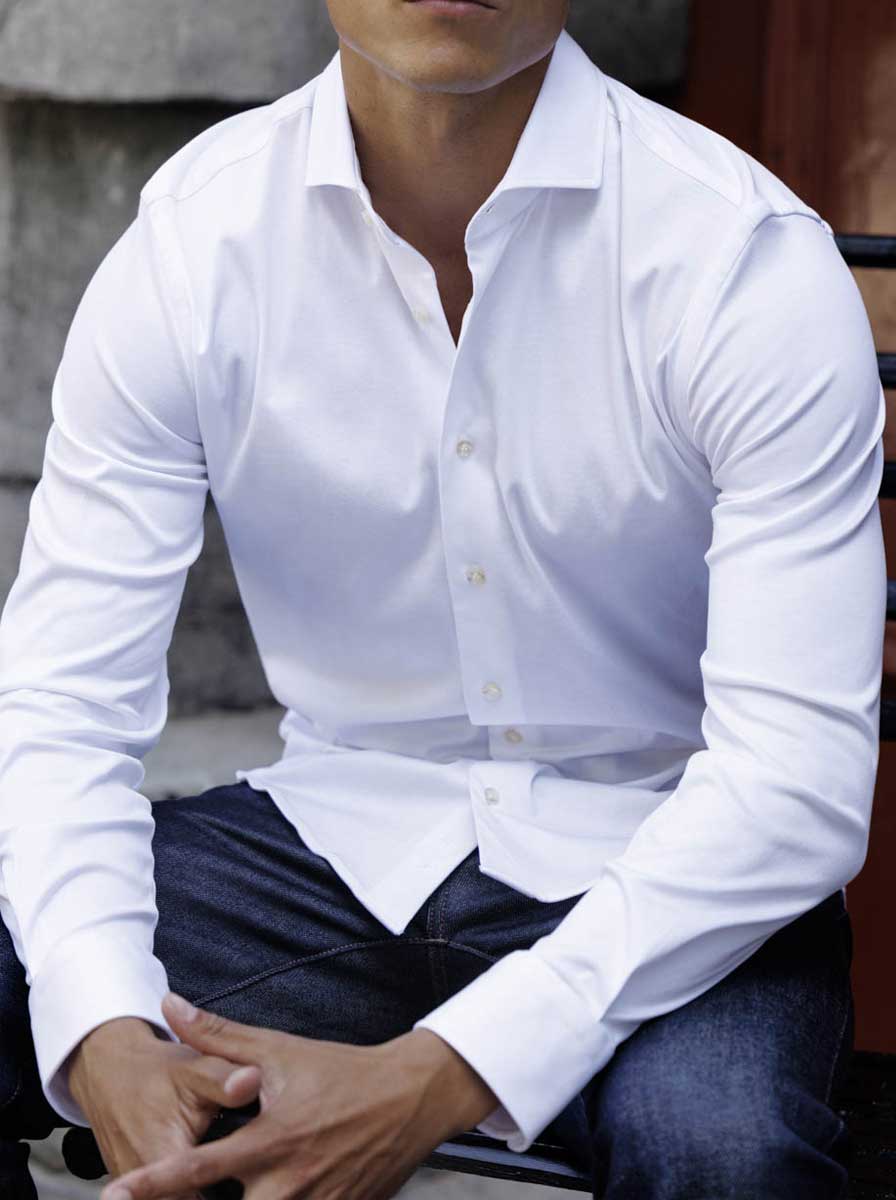 Thomas Maine Shirts Thomas Maine - Liquid Cotton White Shirt