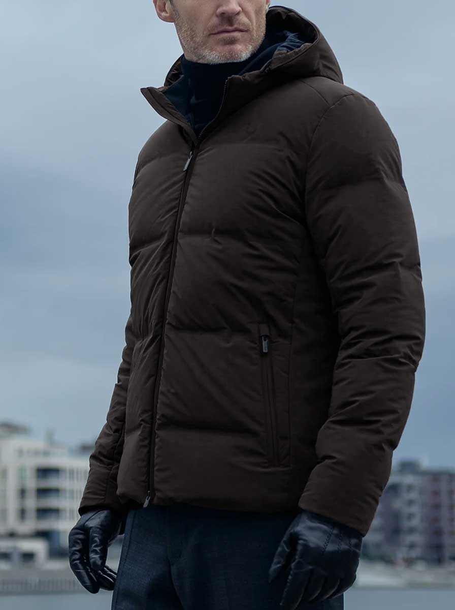 UBR Coats UBR - Bolt Quilted Brown Jacket