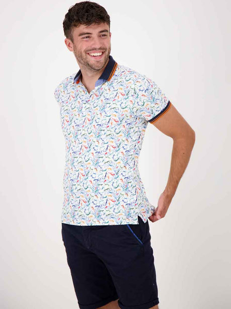 A Fish Named Fred Shorts A Fish Named Fred - Lizard Print Polo Shirt