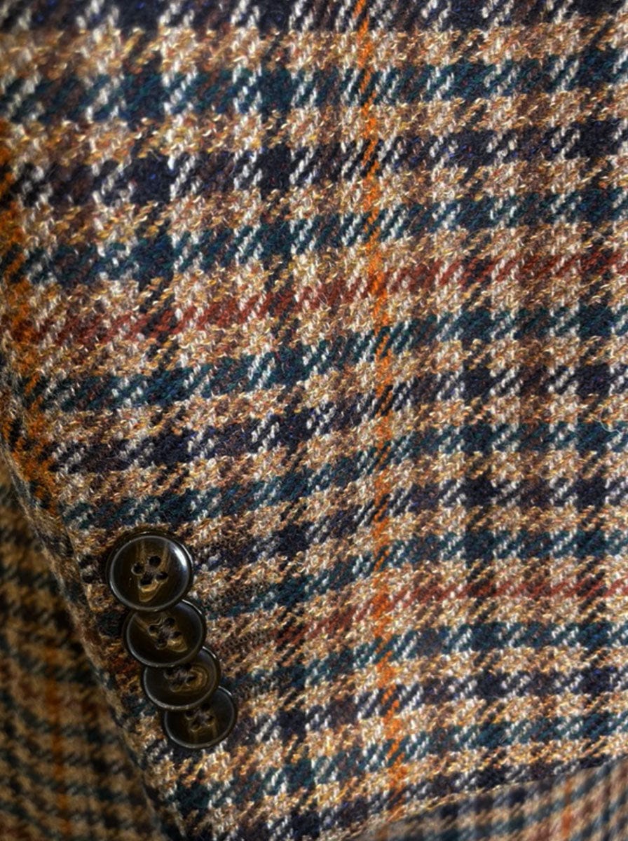 Luigi Bianchi Jacket/Blazer Luigi Bianchi - Wool/Cashmere Tweed Check Jacket