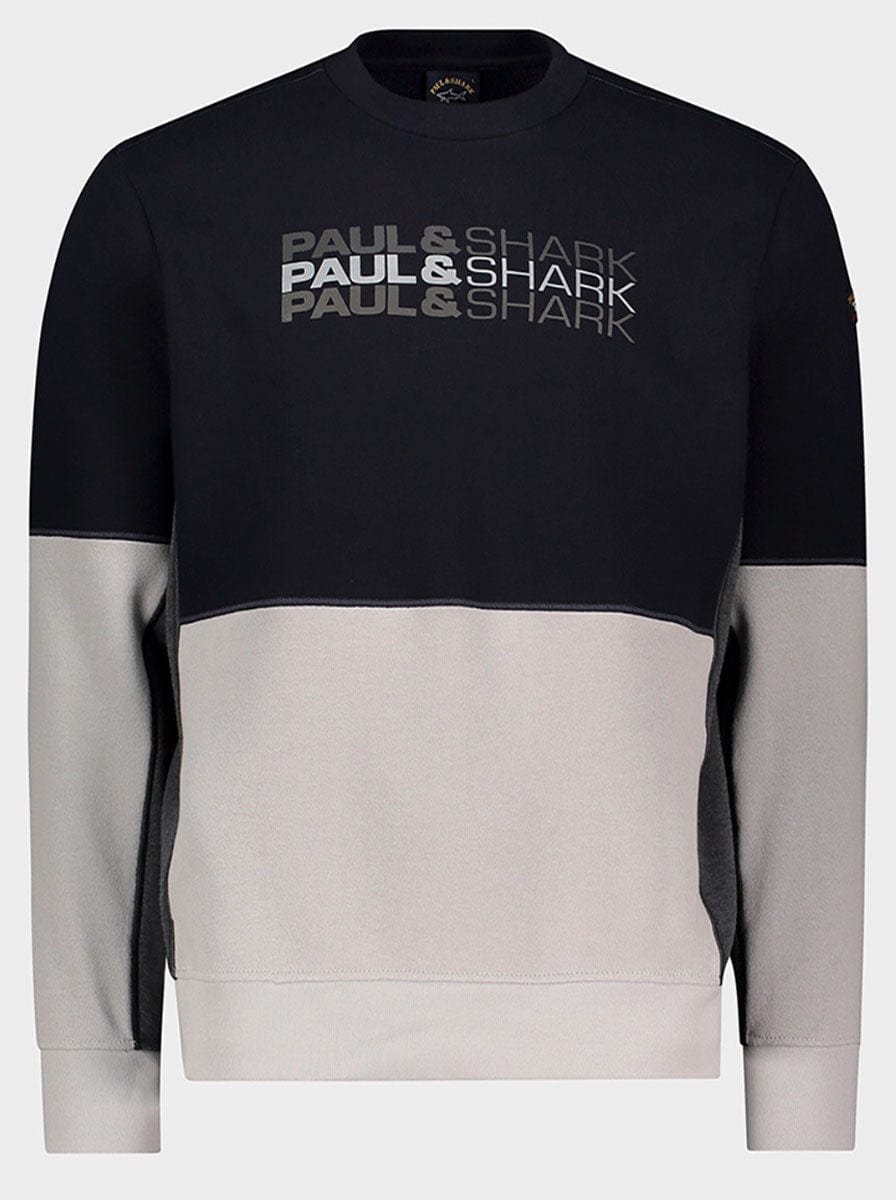 Paul & Shark Knitwear & Jumpers Paul & Shark - Cotton panelled sweatshirt