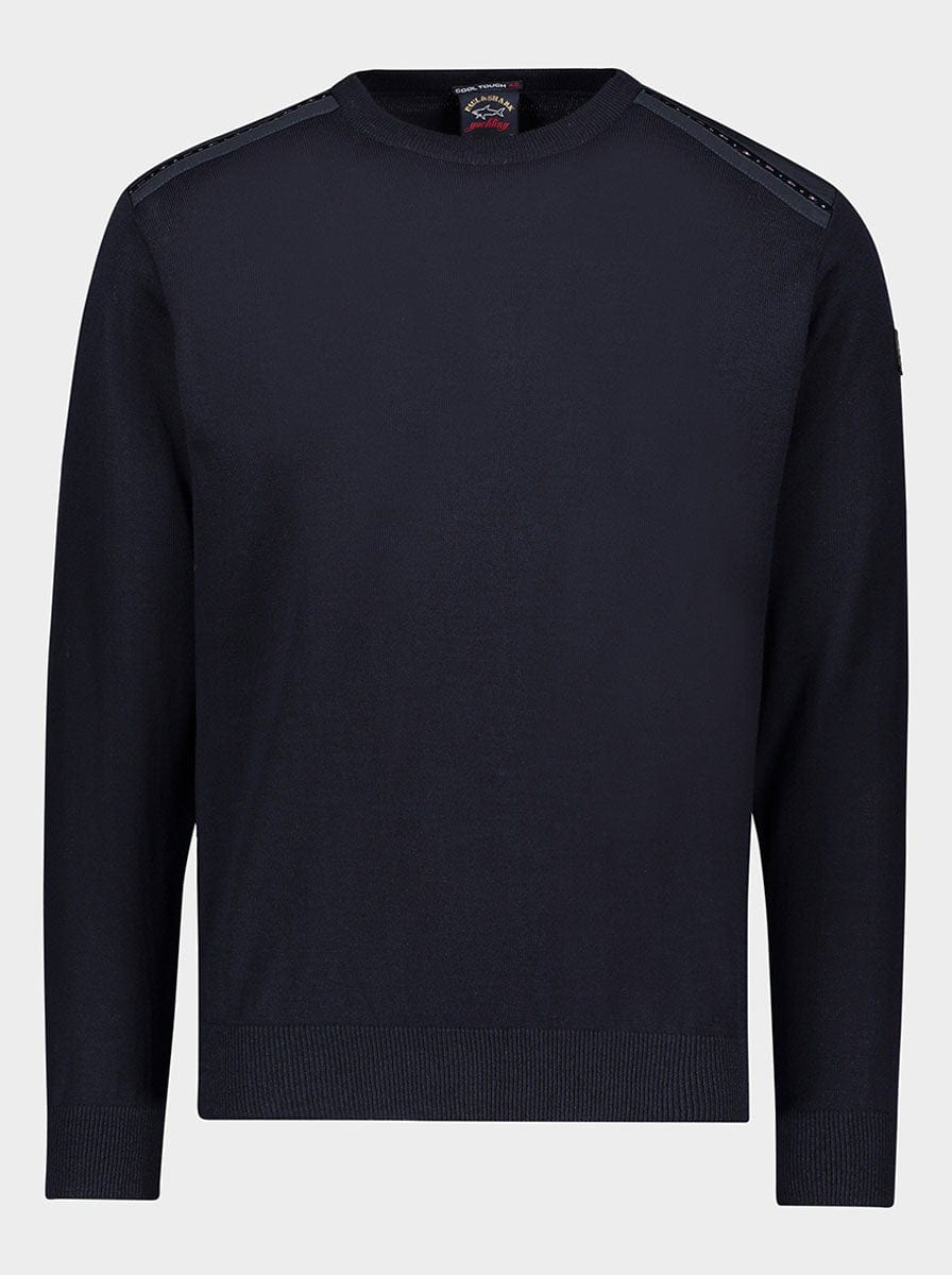 Paul & Shark Knitwear & Jumpers Paul & Shark - Crew Neck Jumper w/ Ribbon