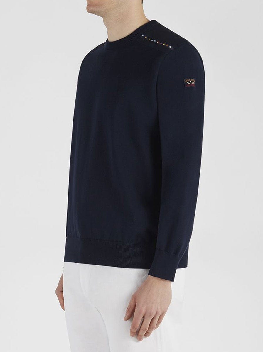 Paul & Shark Knitwear & Jumpers Paul & Shark - Crew Neck Jumper w/ Ribbon