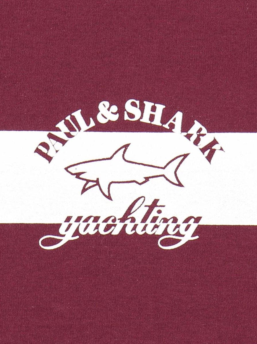 Paul & Shark Polo & T-Shirts Paul & Shark Long Sleeve T-Shirt - Burgundy / Off White