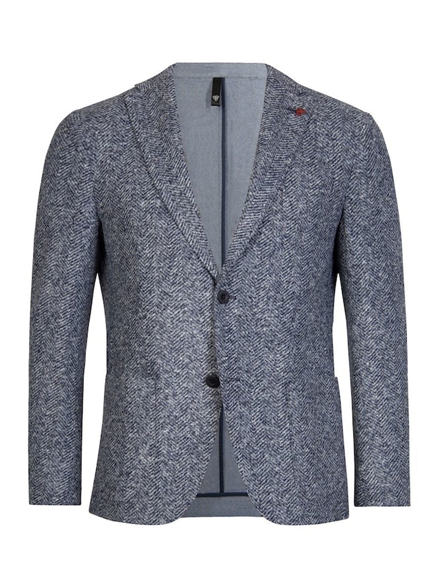 Roy Robson Jacket/Blazer Roy Robson - Bold Herringbone Blended Wool Slim Fit Blazer