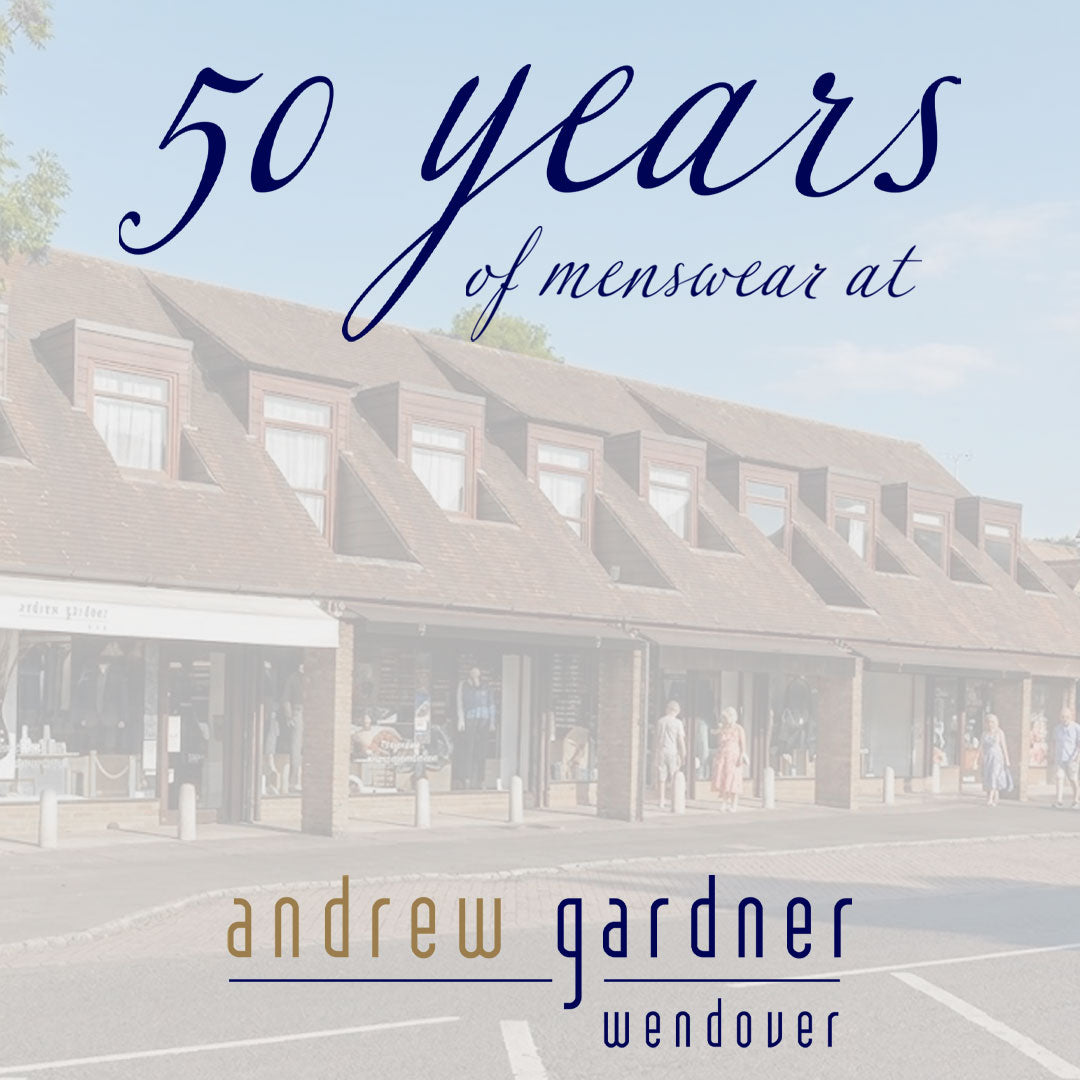 50 year of menswear at Andrew Gardner, Wendover.