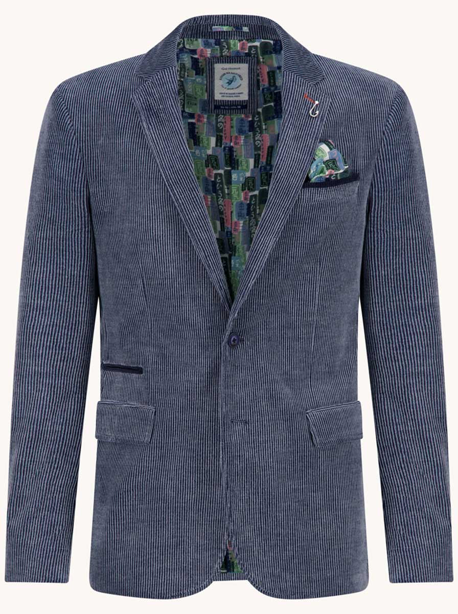A Fish Named Fred Jacket/Blazer A Fish Named Fred - Denim Blue Cord Blazer