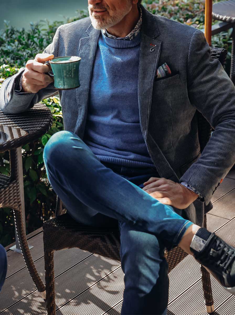 A Fish Named Fred Jacket/Blazer A Fish Named Fred - Denim Blue Cord Blazer
