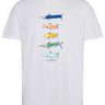 A Fish Named Fred Polo & T-Shirts A Fish Named Fred - Fish Print Off-White Polo T-Shirt