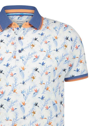 A Fish Named Fred Polo & T-Shirts A Fish Named Fred - Hummingbird Floral Print Polo Shirt