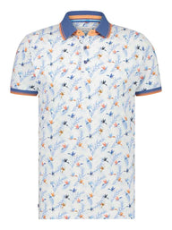 A Fish Named Fred Polo & T-Shirts A Fish Named Fred - Hummingbird Floral Print Polo Shirt
