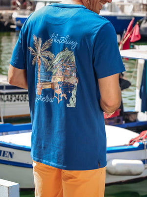 A Fish Named Fred Polo & T-Shirts A Fish Named Fred - Sketching Riviera T-Shirt