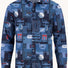 A Fish Named Fred Shirts A Fish Named Fred - Oriental Print Blue Shirt