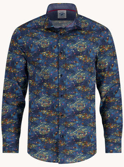 A Fish Named Fred Shirts A Fish Named Fred - Water Garden Navy Shirt
