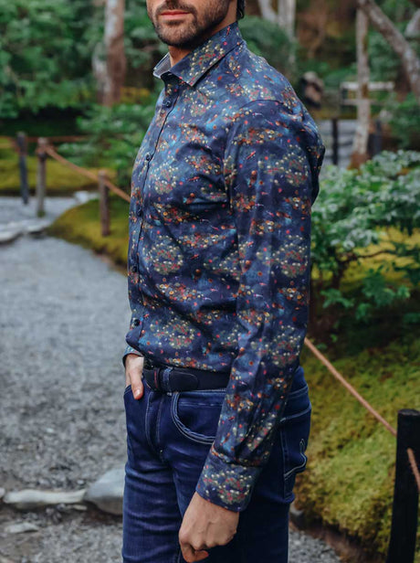 A Fish Named Fred Shirts A Fish Named Fred - Water Garden Navy Shirt