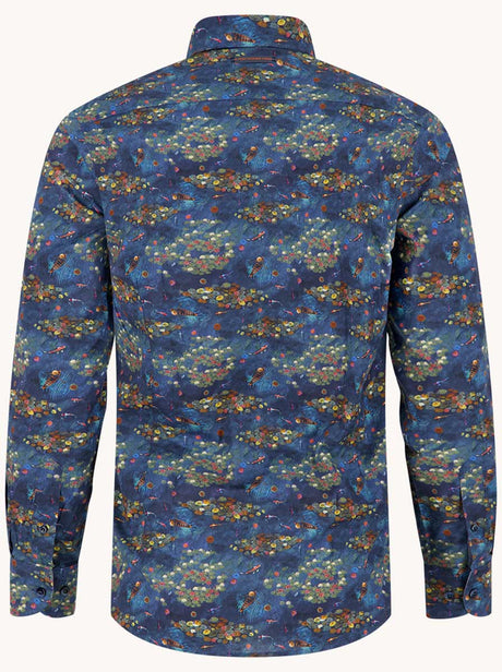 A Fish Named Fred Shirts A Fish Named Fred - Water Garden Navy Shirt