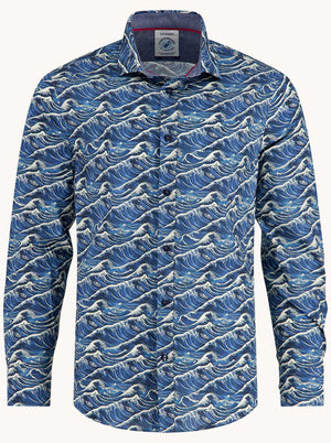 A Fish Named Fred Shirts A Fish Named Fred - Wave Blue Shirt