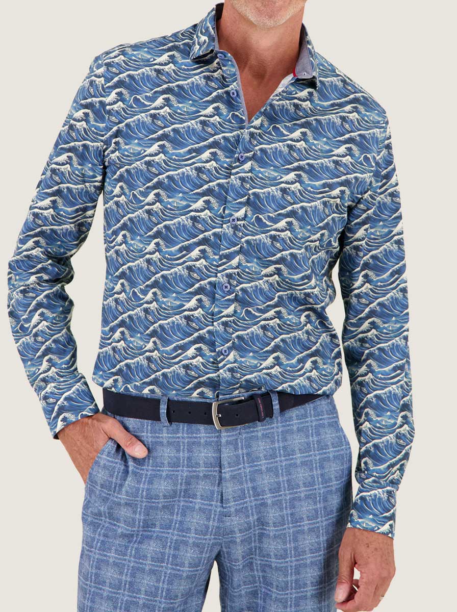 A Fish Named Fred Shirts A Fish Named Fred - Wave Blue Shirt