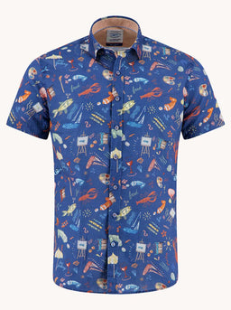 A Fish Named Fred Short Sleeve Shirts A Fish Named Fred - Doodle Short Sleeve Shirt