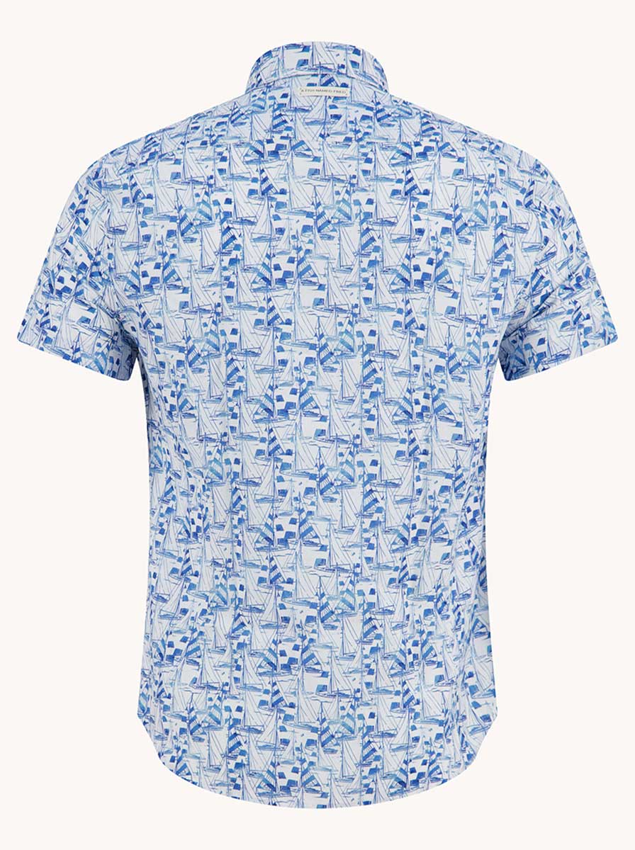 A Fish Named Fred Short Sleeve Shirts A Fish Named Fred - Sailing Boats Short Sleeve Shirt