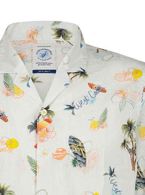 A Fish Named Fred Short Sleeve Shirts A Fish Named Fred - Tropical Print Short Sleeve Shirt