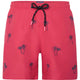 A Fish Named Fred Swimming Shorts A Fish Named Fred - Embroidered Palm Tree Pink Swimming Shorts