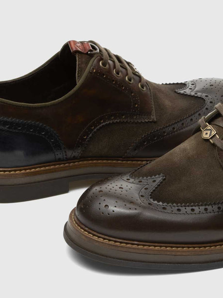 Ambitious Shoes & Boots Ambitious - Brogues - Moss Leather & Suede