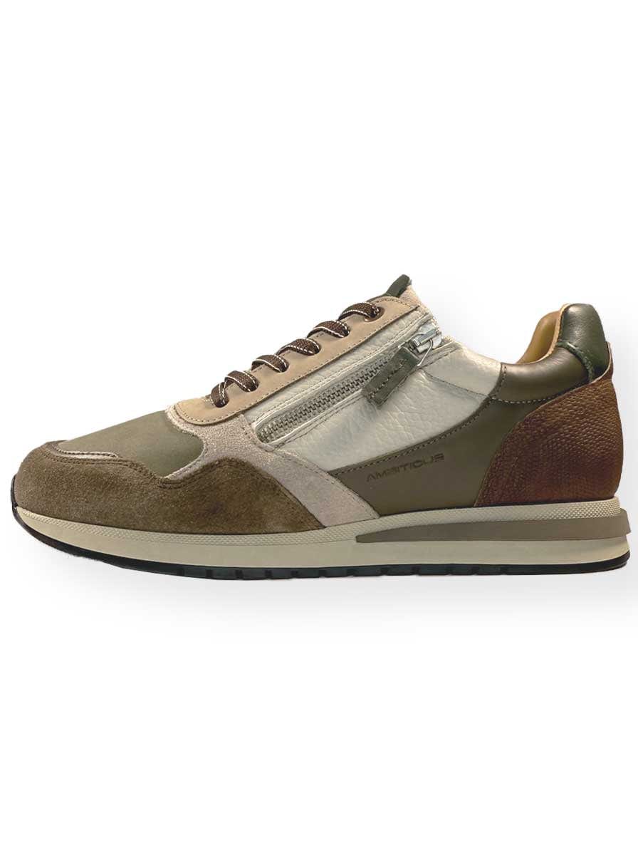 Ambitious Shoes & Boots Ambitious - Sneaker - Temple Zip & Lace Fastening Leather & Suede