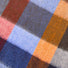 Ascott & Hemley Scarves Ascott & Hemley - Box Check Cashmere Dark Blue/Sky/Orange/Burgundy Scarf