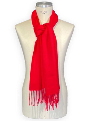 Ascott & Hemley Scarves Ascott & Hemley - Red Cashmere Scarf