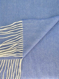 Ascott & Hemley Scarves Ascott & Hemley - Sky Wool/Cashmere Twill Scarf