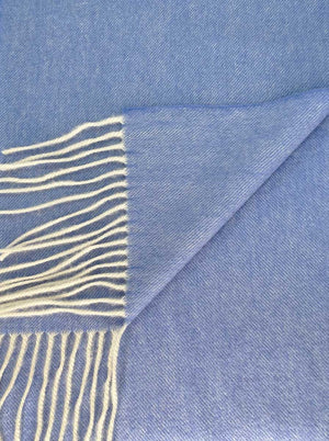 Ascott & Hemley Scarves Ascott & Hemley - Sky Wool/Cashmere Twill Scarf