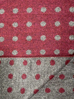 Ascott & Hemley Scarves Ascott & Hemley - Viscose Reversible Burgundy/Grey Scarf