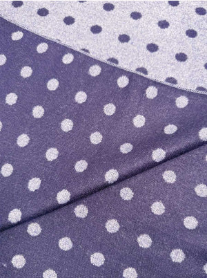 Ascott & Hemley Scarves Ascott & Hemley - Viscose Reversible Light Blue/Navy Scarf