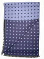 Ascott & Hemley Scarves Ascott & Hemley - Viscose Reversible Light Blue/Navy Scarf