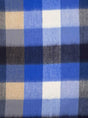 Ascott & Hemley Scarves Ascott & Hemley - Wool/Cashmere Box Check Blue/Sky/Beige Scarf