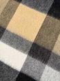 Ascott & Hemley Scarves Ascott & Hemley - Wool/Cashmere Check Beige/Black/White Scarf