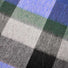 Ascott & Hemley Scarves Ascott & Hemley - Wool/Cashmere Check Blue/Grey/Green Scarf
