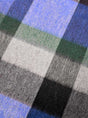 Ascott & Hemley Scarves Ascott & Hemley - Wool/Cashmere Check Blue/Grey/Green Scarf