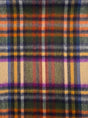 Ascott & Hemley Scarves Ascott & Hemley - Wool/Cashmere Tartan Check Beige/Green/Orange Scarf