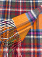 Ascott & Hemley Scarves Ascott & Hemley - Wool/Cashmere Tartan Check Orange/Red/Green/Blue Scarf