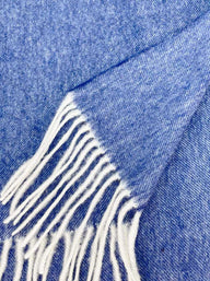 Ascott & Hemley Scarves Ascott & Hemley - Wool/Cashmere Twill Navy Scarf