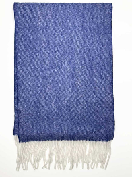 Ascott & Hemley Scarves Ascott & Hemley - Wool/Cashmere Twill Navy Scarf